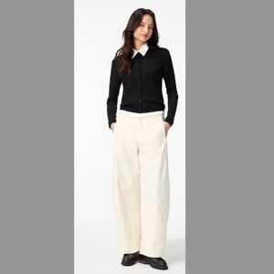 Uniqlo Light Cream Barrel Leg Women’s Pants